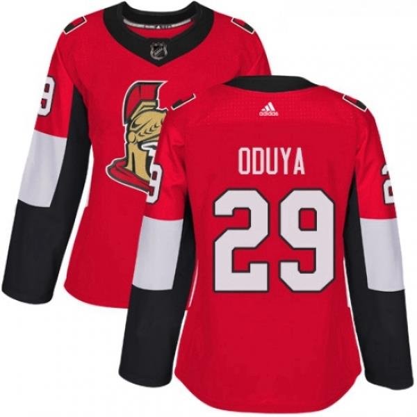 Womens Adidas Ottawa Senators 29 Johnny Oduya Authentic Red Home NHL Jersey