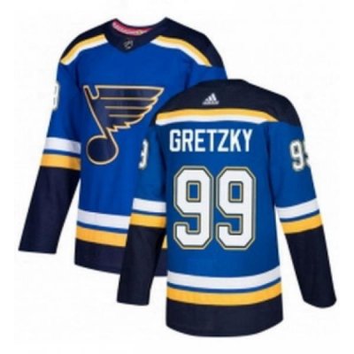 Mens Adidas St Louis Blues 99 Wayne Gretzky Premier Royal Blue Home NHL Jersey