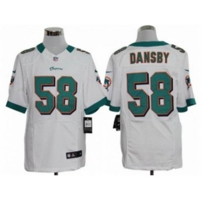 Nike Miami Dolphins 58 Karlos Dansby white Elite NFL Jersey