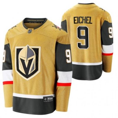 Men Vegas Golden Knights 9 Jack Eichel Alternate Gold Authentic Player NHL Jersey