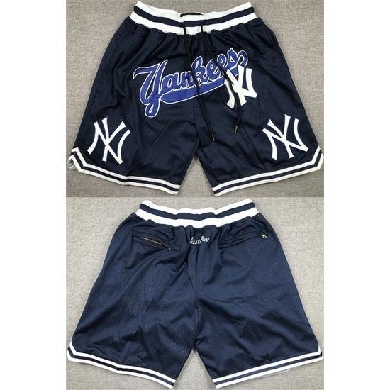 Men New Yok Yankees Navy Shorts