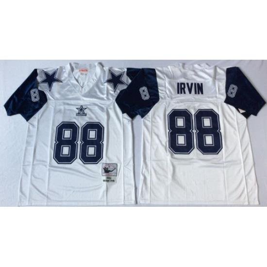 Mitchell Ness cowboys #88 Michael Irvin Blue Throwback Stitched NFL Jerseys