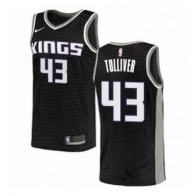 Youth Nike Sacramento Kings 43 Anthony Tolliver Authentic Black NBA Jersey Statement Edition