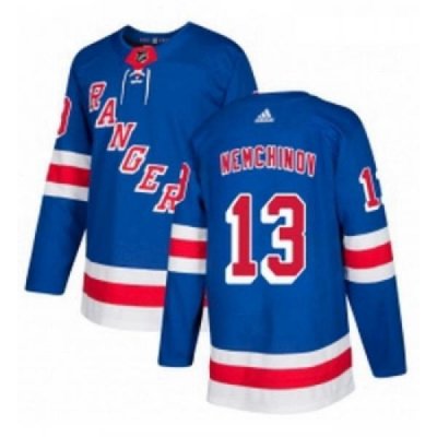 Youth Adidas New York Rangers 13 Sergei Nemchinov Authentic Royal Blue Home NHL Jersey