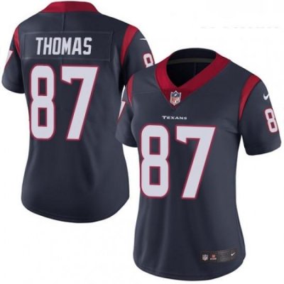 Womens Nike Houston Texans 87 Demaryius Thomas Navy Blue Team Color Vapor Untouchable Limited Player NFL Jersey