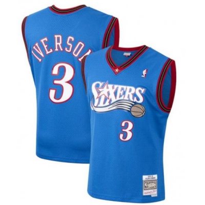 Men's Mitchell & Ness Allen Iverson Royal Philadelphia 76ers Hardwood Classics 2000-01 Swingman Jersey