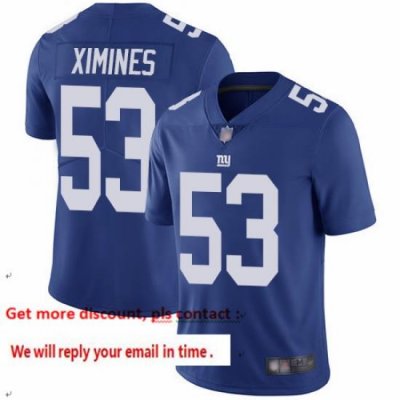 Giants 53 Oshane Ximines Royal Blue Team Color Men Stitched Football Vapor Untouchable Limited Jersey