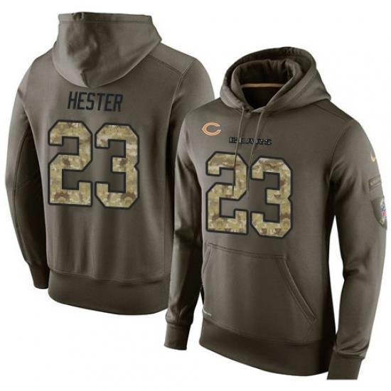 NFL Nike Chicago Bears 23 Devin Hester Green Salute To Service Mens Pullover Hoodie