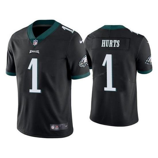 Youth Philadelphia Eagles 1 Jalen Hurts Black Vapor Untouchable Limited Stitched Football Jersey