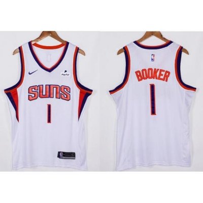 Men Phoenix Suns Devin Booker 1 White 2021 2022 City Edition Nike Stitched Jersey