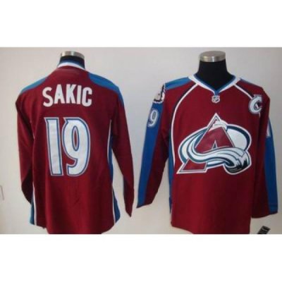 Colorado Avalanche #19 Joe Sakic Red jersey C patch