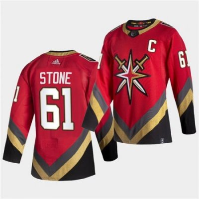 Vegas Golden Knights 61 Mark Stone 2021 Reverse Retro Red Jersey