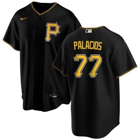 Men Pittsburgh Pirates 77 Joshua Palacios Black Cool Base Stitched Baseball Jersey