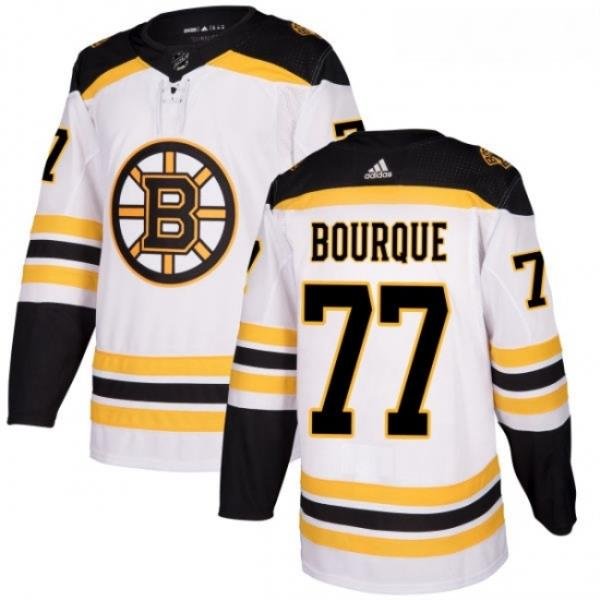 Womens Adidas Boston Bruins 77 Ray Bourque Authentic White Away NHL Jersey