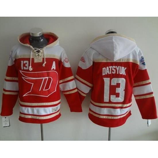 Men Detroit Red Wings 13 Pavel Datsyuk Red 2016 Stadium Series NHL Hoodie