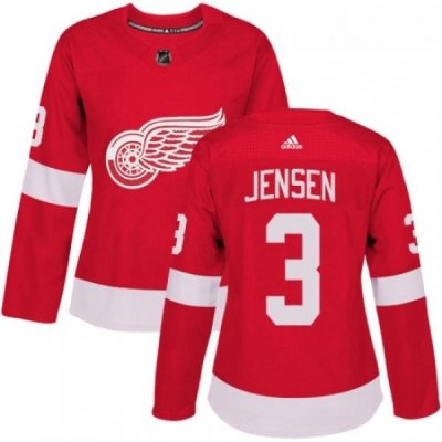 Womens Adidas Detroit Red Wings 3 Nick Jensen Premier Red Home NHL Jersey