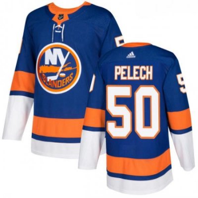 Youth Adidas New York Islanders 50 Adam Pelech Premier Royal Blue Home NHL Jersey