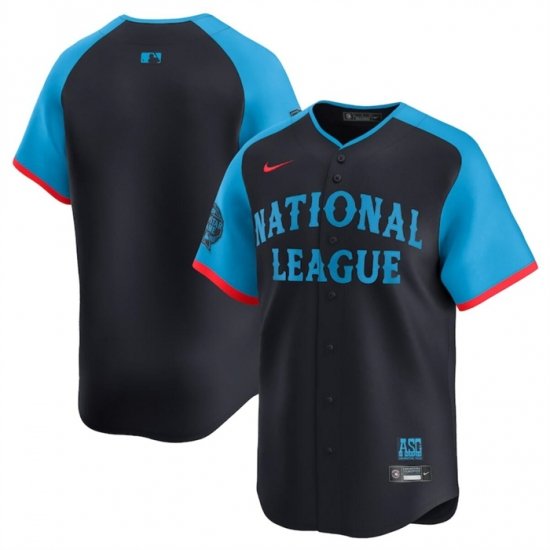 Youth National League Blank Navy 2024 All Star Limited Stitched Baseball Jersey