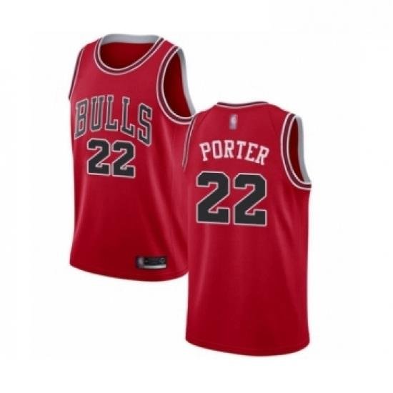 Womens Chicago Bulls 22 Otto Porter Authentic Red Basketball Jersey Icon Edition