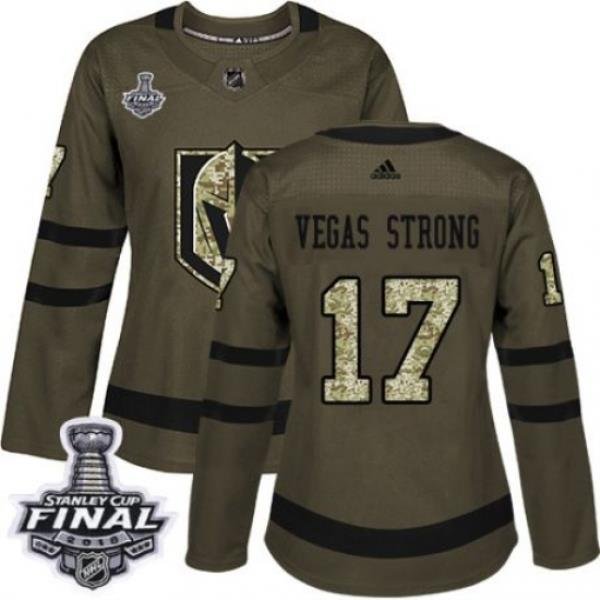 womens vegas strong vegas golden knights jersey green adidas 17 nhl 2018 stanley cup final authentic salute to service