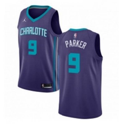 Womens Nike Jordan Charlotte Hornets 9 Tony Parker Swingman Purple NBA Jersey Statement Edition