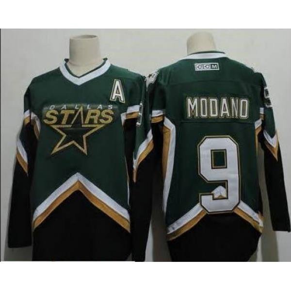 Men Dallas Stars 9 Mike Modano 2005 White CCM Throwback Stitched Vintage Hockey Jersey