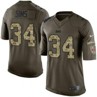 Nike Buccaneers #34 Charles Sims Green Youth Stitched NFL Limited Salute to Service Jersey