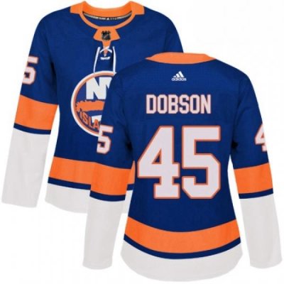 Womens Adidas New York Islanders 45 Noah Dobson Premier Royal Blue Home NHL Jersey