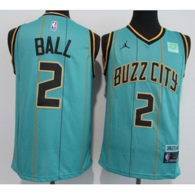 Men Charlotte Hornets 2 LaMelo Ball Teal 2020 21 City Edition Swingman Jersey