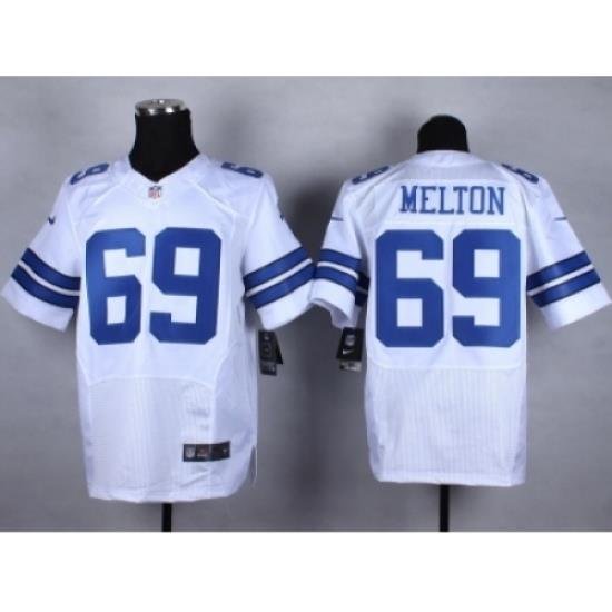 Nike Dallas CoWboys 69 Henry Melton White Elite NFL Jersey