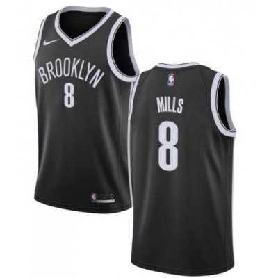 Men Brooklyn Nets Patty Mills Black Nike Home Jersey