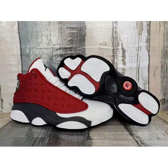 Men Jordan 13 3M Classic Red White Shoes