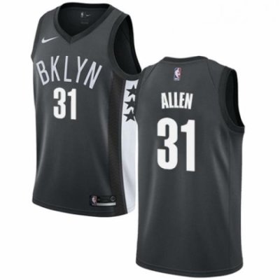 Youth Nike Brooklyn Nets 31 Jarrett Allen Authentic Gray NBA Jersey Statement Edition