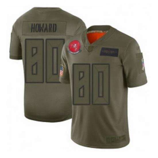 Men Tampa Bay Buccaneers 80 O J Howard Limited Camo 2019 Salute to Service Football Jersey