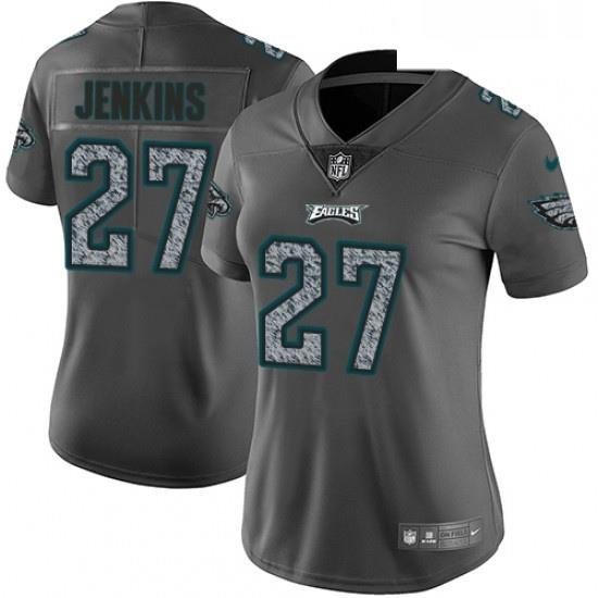 Womens Nike Philadelphia Eagles 27 Malcolm Jenkins Gray Static Vapor Untouchable Limited NFL Jersey