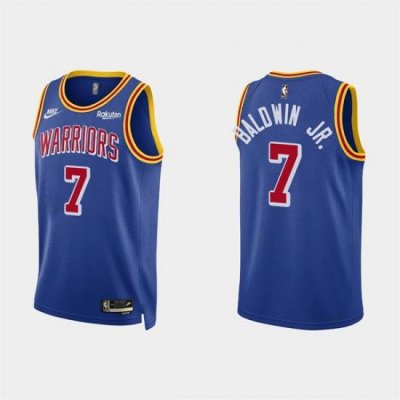 Men's Golden State Warriors #7 Patrick Baldwin Jr. 2022 Royal Stitched Basketball Jerseys