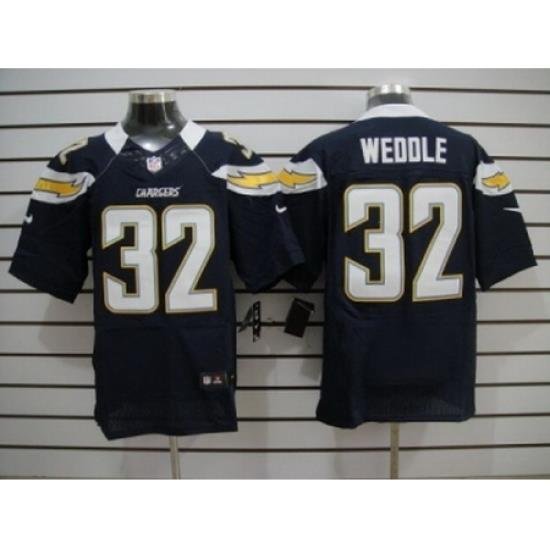 Nike San Diego Chargers 32 Eric Weddle Dark blue Elite NFL Jersey