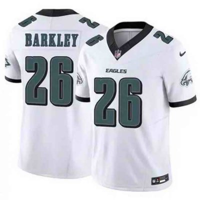 Men Philadelphia Eagles Saquon Barkley #26 White F U S E Limited Stitched Football Jersey