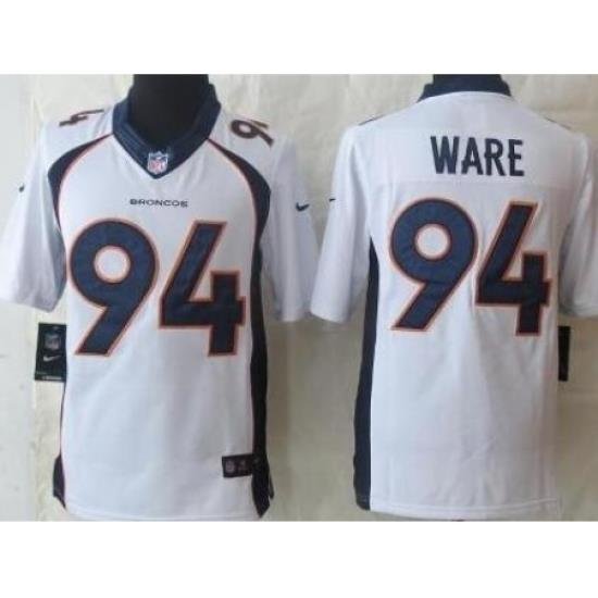 Nike Denver Broncos 94 DeMarcus Ware White Limited NFL Jersey