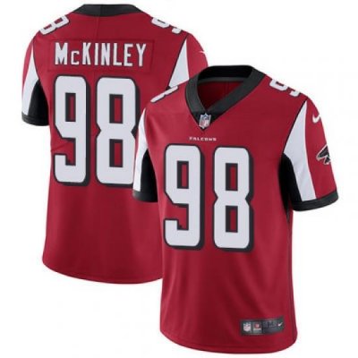 Nike Falcons #98 Takkarist McKinley Red Team Color Mens Stitched NFL Vapor Untouchable Limited Jersey