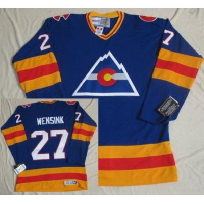 Colorado Avalanche 27 Wensink CCM Throwback Blue NHL Jerseys