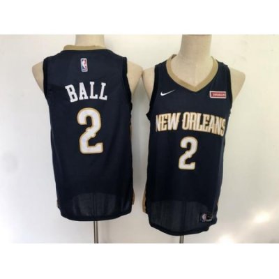 Pelicans 2 Lonzo Ball Navy Nike Swingman Jersey