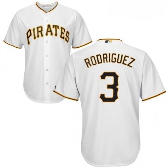 Youth Majestic Pittsburgh Pirates 3 Sean Rodriguez Replica White Home Cool Base MLB Jersey