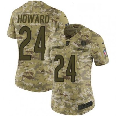 Womens Nike Chicago Bears 24 Jordan Howard Limited Camo 2018 Salute to Service NFL Jersey