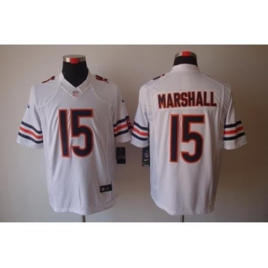 Nike Chicago Bears 15 Brandon Marshall White Limited NFL Jersey