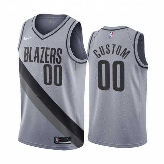 Portland Trail Blazers Cusom Gray NBA Swingman 2020 21 Earned Edition Jersey