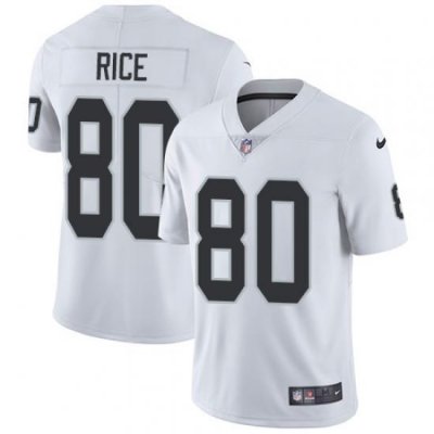 Nike Raiders #80 Jerry Rice White Mens Stitched NFL Vapor Untouchable Limited Jersey