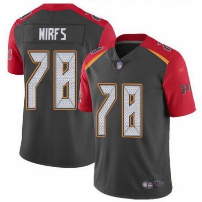 Nike Buccaneers 78 Tristan Wirfs Gray Men Stitched NFL Limited Inverted Legend Jersey