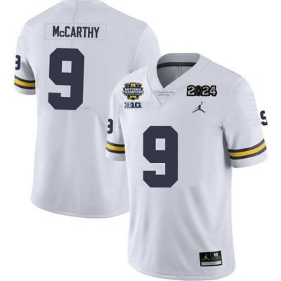 Michigan Wolverines Custom College Football White 2024 National Champions Jersey