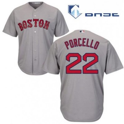 Youth Majestic Boston Red Sox 22 Rick Porcello Replica Grey Road Cool Base MLB Jersey